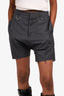R13 Grey Wool Distressed Shorts Size 26