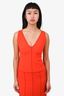 Rachel Comey Orange Fringe Sleeveless Dress Est. Size S