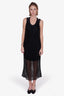 Rag & Bone Black Beaded Maxi Dress with Slip Size S