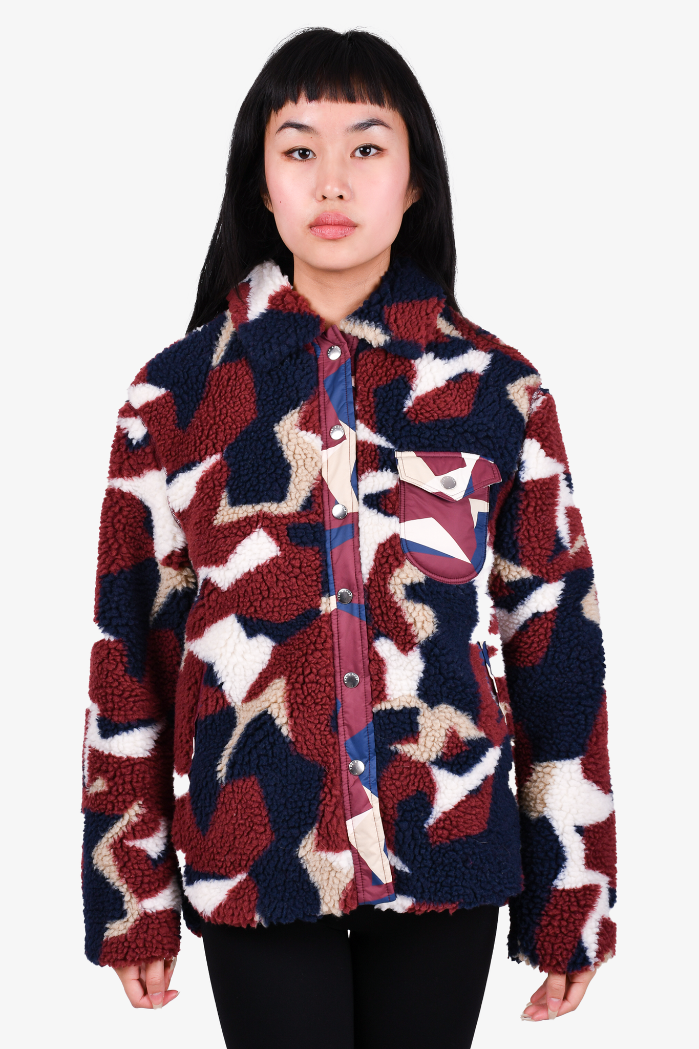 Navy sales sherpa jacket