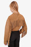 Re/Done Brown Suede Fringe Jacket Size XS