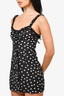 Realisation Par Black/White Polka-Dot Silk Mini Dress Size XS