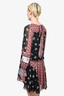 Rebecca Minkoff Black/Pink Floral Patchwork Flowy Dress Size S