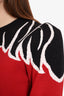Red Valentino Red/Black/White Patterned Sweater size X-Small