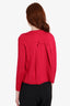 Red Valentino Red Wool Long Sleeve Sweater with Bow Detail Size XS