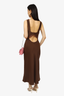 Reformation Brown Silk Lace Maxi Dress Size S