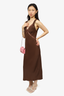 Reformation Brown Silk Lace Maxi Dress Size S