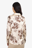 Reformation Neutrals Floral-print Silk Blouse Size XS