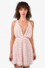 Reformation Pink Floral Wrap Mini Dress Size XS