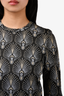 Reiss Black/Gold Lurex Knit Sweater Dress Size M