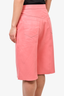Remain Birger Christensen Pink Leather Culotte Shorts Size 8