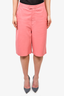Remain Birger Christensen Pink Leather Culotte Shorts Size 8