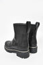 Rene Caovilla Black Leather Chelsea Boots with Crystal Trim Size 37