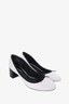 Repetto Black/White Leather Bow Pumps Size 38.5