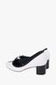 Repetto Black/White Leather Bow Pumps Size 38.5