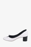 Repetto Black/White Leather Bow Pumps Size 38.5