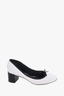 Repetto Black/White Leather Bow Pumps Size 38.5