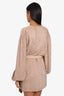 Retrofete Gold Sequin Embellishment Mini Dress Velvet Belt Size XS