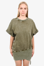 Retrofete Green Acid Wash Cotton Sweatshirt Dress Size XS