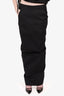 Rick Owens Black Cotton Midi Skirt Size 8