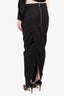 Rick Owens Black Cotton Midi Skirt Size 8
