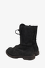 Rick Owens Black Suede Distressed Zip-up Boots Size 37
