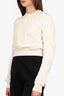 Rick Owens Cream Gethsemane Panelled Sweatshirt Size 2