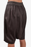 Rick Owens Grey Silk Jogger Shorts Size 40