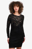 Roberto Cavalli Black/Gold Tiger Printed Shimmer Dress Size 40
