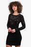 Roberto Cavalli Black/Gold Tiger Printed Shimmer Dress Size 40