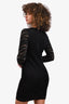 Roberto Cavalli Black/Gold Tiger Printed Shimmer Dress Size 40