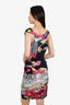 Roberto Cavalli Black/Multicolour Printed Dress Size 42