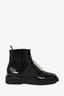 Roger Vivier Black Patent Crystal Embellished Chelsea Boots Size 39