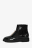 Roger Vivier Black Patent Crystal Embellished Chelsea Boots Size 39