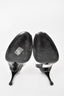 Roger Vivier Black Patent Leather Peep Toe Heeled Sandal sz 36.5
