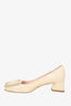 Roger Vivier Cream Patent Buckled Pumps Size 38.5