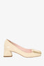 Roger Vivier Cream Patent Buckled Pumps Size 38.5