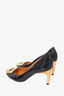 Roger Vivier Navy Patent Buckled Pumps Size 40