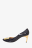 Roger Vivier Navy Patent Buckled Pumps Size 40