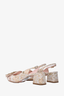 Roger Vivier White/Gold Embroidered & Crystals Pointed Toe Heels Size 37.5
