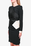 Roland Mouret Black/White Geometric Cut Dress Size 4