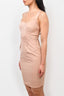 Roland Mouret Light Pink Asymmetrical Neckline Mini Dress Size 4