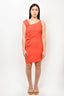 Roland Mouret Orange Strapless Mini Dress est sz S