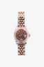 Rolex Steel/Rose Gold Brown Diamond Dial Oyster Perpetual Lady Datejust 26 Watch