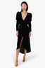 Ronny Kobo Black Velvet Puff Sleeve Dresss Size S