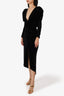 Ronny Kobo Black Velvet Puff Sleeve Dresss Size S