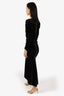 Ronny Kobo Black Velvet Puff Sleeve Dresss Size S