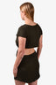 Ronny Kobo Green Cut-Out Midi Dress Size M