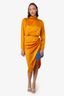 Ronny Kobo Yellow Leopard Print Silk Dress Size M
