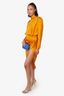 Ronny Kobo Yellow Leopard Print Silk Dress Size M
